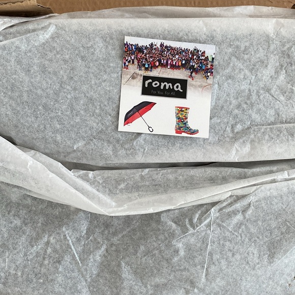 NIB [Roma] Opinca Rubber Lace Up Waterproof Tall Rain Boots Gray Women's Size 6 - Picture 4 of 6